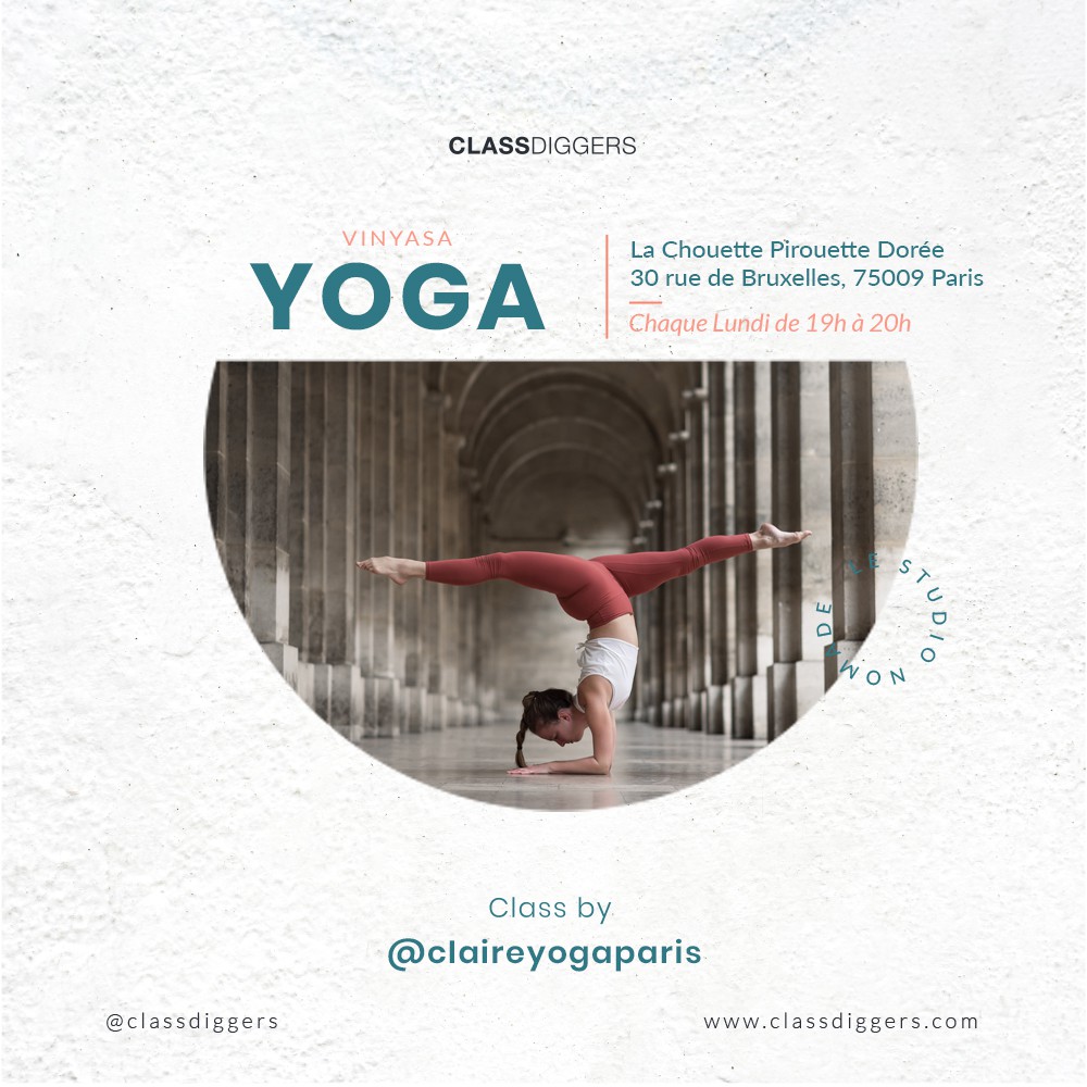 75009 - Yoga Vinyasa avec Claire - Chaque lundi à 19h