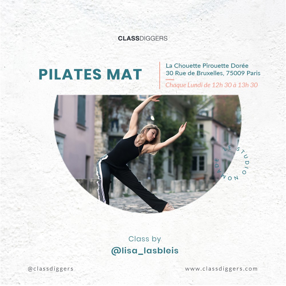 75009 - Pilates Mat avec Lisa - Chaque lundi à 12h30